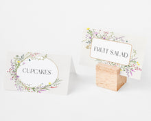  Delicate Wildflower Shower Place Card Printable Template, Floral buffet Place Card Wildflower Escort Cards Editable Place Card Corjl