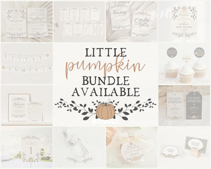 Little Pumpkin First Birthday Welcome Sign Template, Fall birthday Welcome Sign, Corjl Instant Download neutral, Autumn birthday Signage