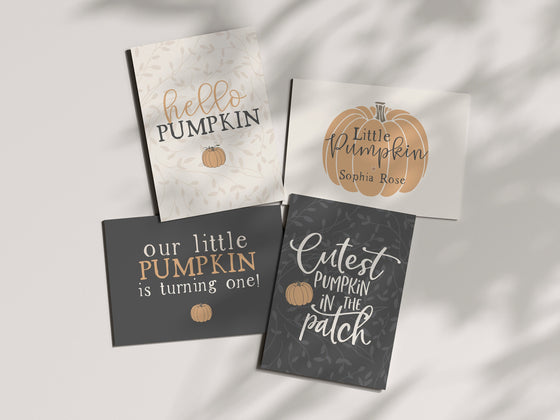 Little Pumpkin Party Signage Printable Party Decor, pumpkin baby shower decor, fall baby shower little pumpkin is on the way, gender neutral