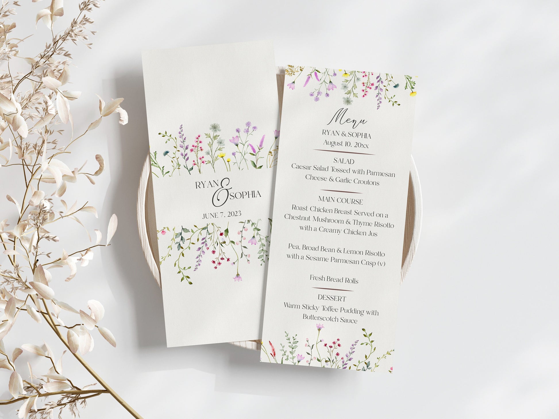 Delicate Wildflower Wedding Decor Bundle Printable, printable floral wedding invites, instant download Editable Template, Sign Bundle