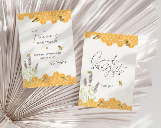 Honey Bee Baby Shower Signage Printable Cards and Gifts Sign and Favors Sign Party Decor, bee birthday party decor for bridal shower