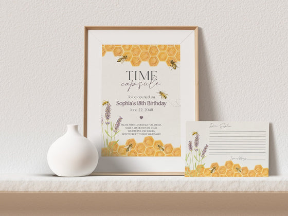 Honey Bee First Birthday Bundle Printable, Gender Neutral 1st Bee Day Invitation Bundle, Bumble Bee Birthday Package, Happy Bee Day