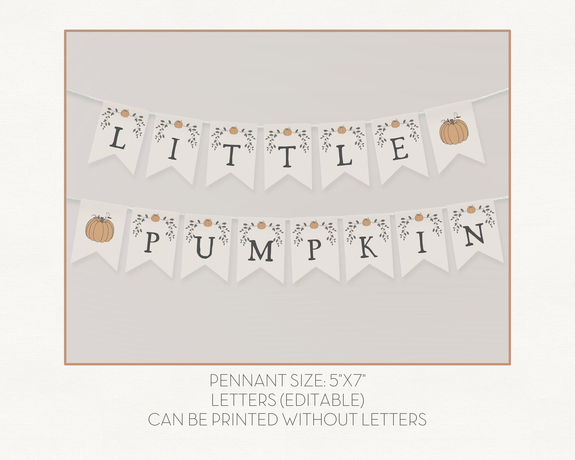 Little Pumpkin First Birthday Party Bundle Printable, fall autumn birthday Invite, gender neutral october birthday party, third birthday