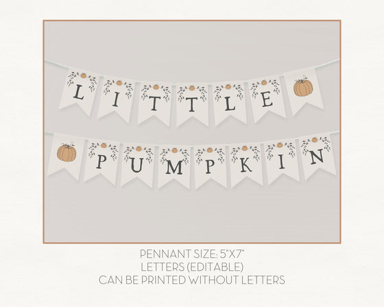 Little Pumpkin Birthday Bundle Printable Template, fall 2nd birthday, autumn birthday Invite, gender neutral birthday, 3rd birthday, october