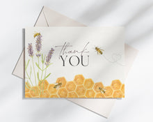  Honey Bee Thank You Card Printable Template, honey bee baby shower thank you, gender neutral baby shower, honey bee birthday thank you card