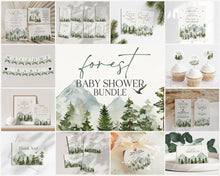  Forest Woodland Baby Shower Bundle Printable, boy baby Shower Invitation Bundle, winter fall baby shower, woodsy christmas baby shower