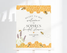  Honey Bee Bridal Shower Welcome Sign Printable Template, watercolor honey bridal Shower Welcome Signage, Corjl Instant Download meant to bee