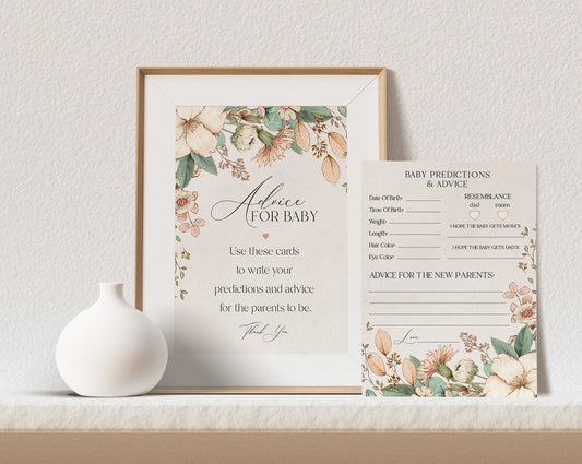 Blush pink floral baby shower advice and predictions for baby, vintage floral baby shower ideas, rose gold baby shower advice for baby