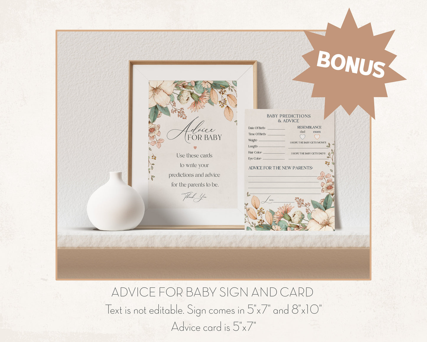 Blush Pink Floral Baby Shower Bundle Printable Template, boho Baby Shower Games, Oh Baby in bloom, rose gold Baby Shower Invitation