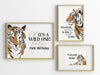 Modern Jungle Little Tiger first Birthday Bundle Printable, boy birthday Invitation Bundle, safari siberian tiger minimal birthday party