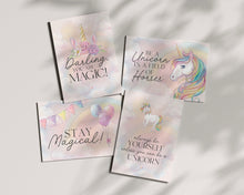  Unicorn Printable Birthday Party Decor, be a unicorn in a field of horses, rainbow unicorn party, stay magical, you are magic, girl birthday