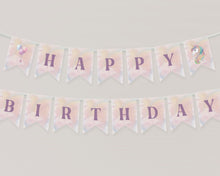  Unicorn Birthday Banner, rainbow unicorn birthday party, happy birthday banner, printable birthday banner for girl birthday party, corjl