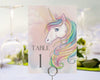 Unicorn Table Numbers Printable Template, rainbow unicorn birthday party, fairytale birthday party, magical birthday party INSTANT DOWNLOAD