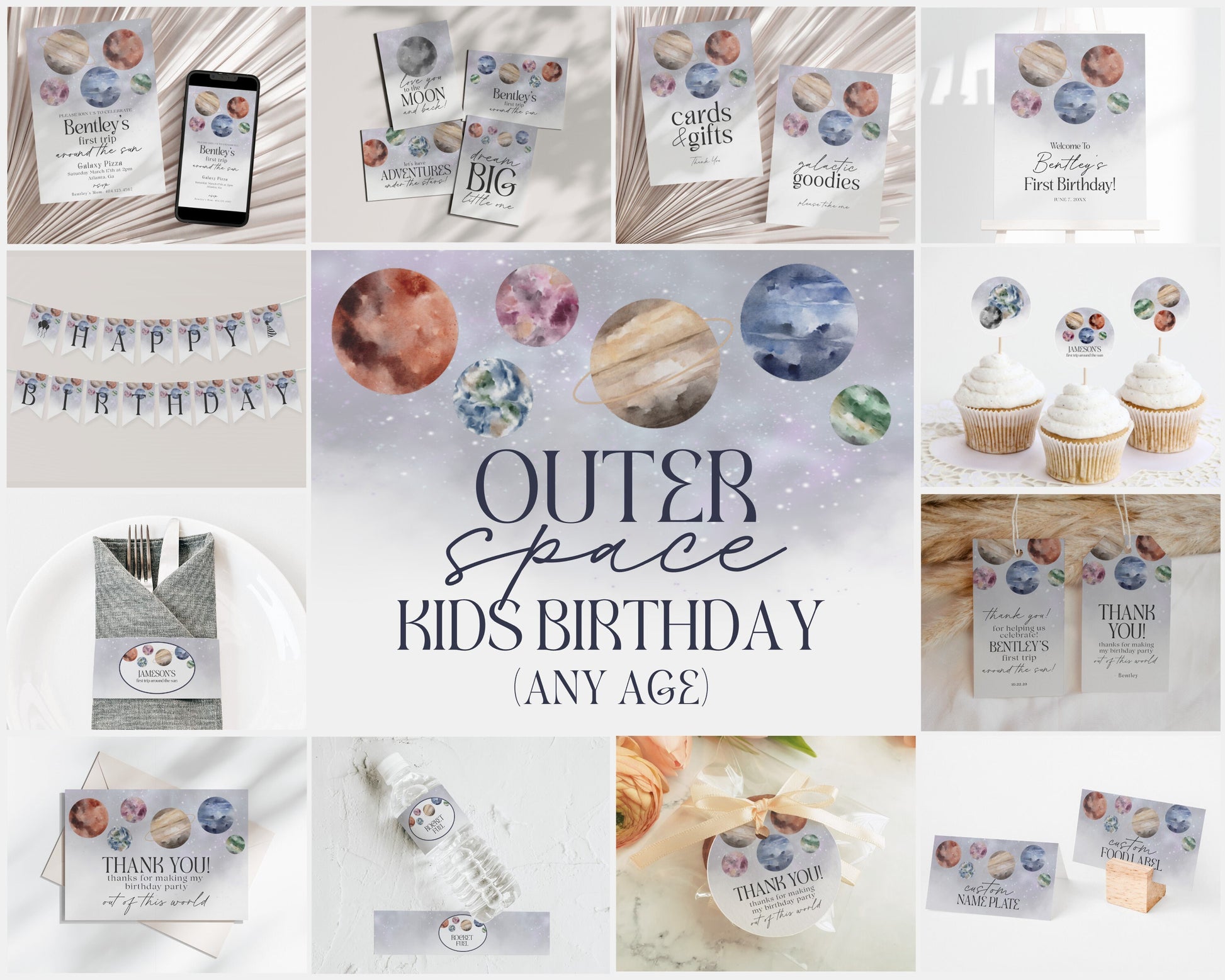 Outer Space Birthday Party Printable Template, another trip around the sun, Printable Space Invitation Galaxy Birthday Space Birthday Decor