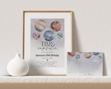  Outer Space Time Capsule Printable Template for First Birthday Party, Moon Planets Baby Shower, Astronaut Rocket Space Birthday Download