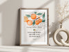 Little Cutie is on the Way Mom-osa Bar Sign Printable Template, citrus baby shower mimosa bar sign, tangerine gender neutral baby shower