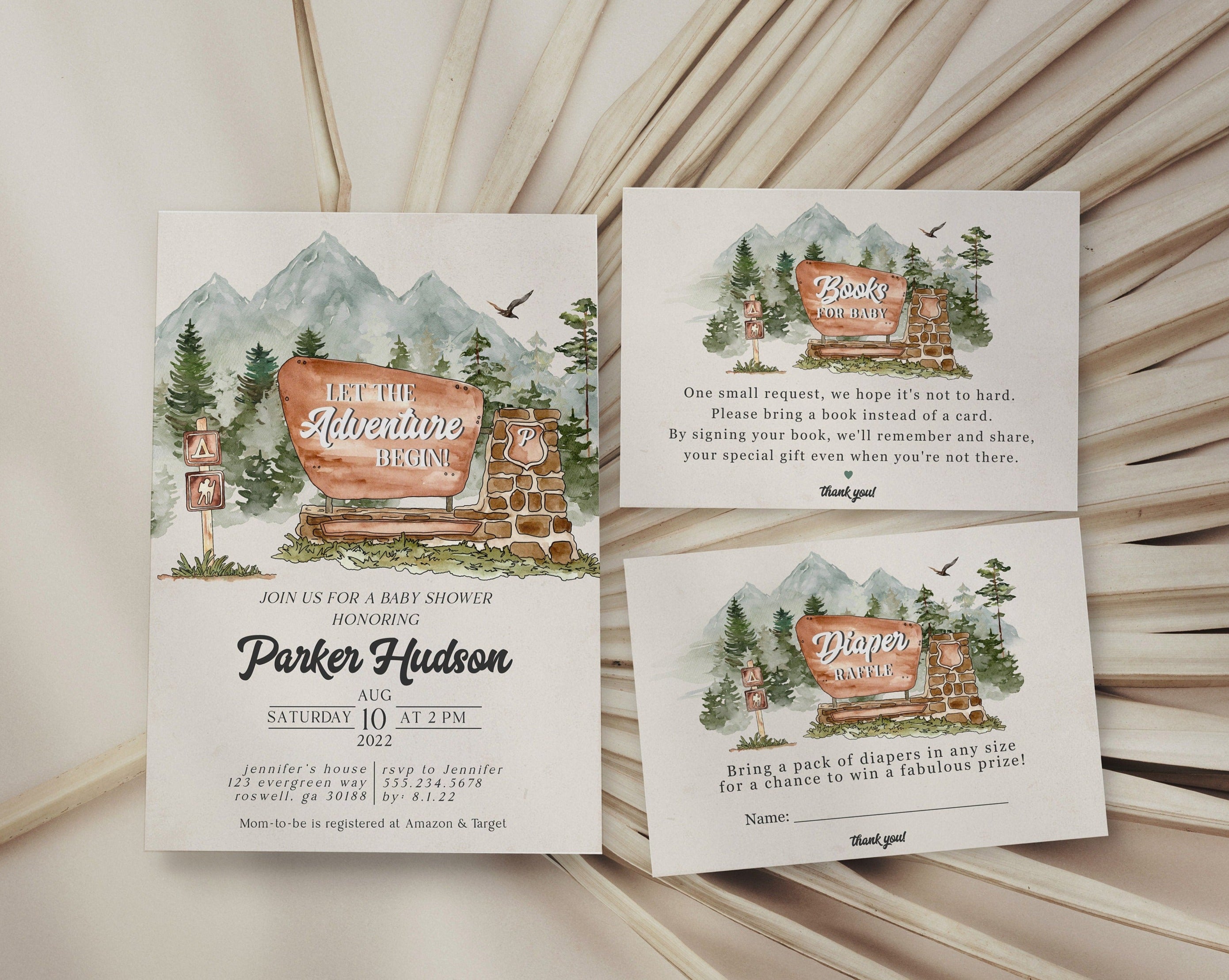 Shops wilderness baby shower invitations