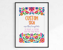  Fiesta Custom Sign Printable Party Decor Template, spring or summer party decor, fiesta birthday, fiesta couples shower instant download