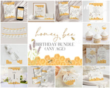  Honey Bee First Birthday Bundle Printable Template, Gender Neutral 1st Bee Day Invitation Bundle, Bumble Bee Birthday Package, Happy Bee Day