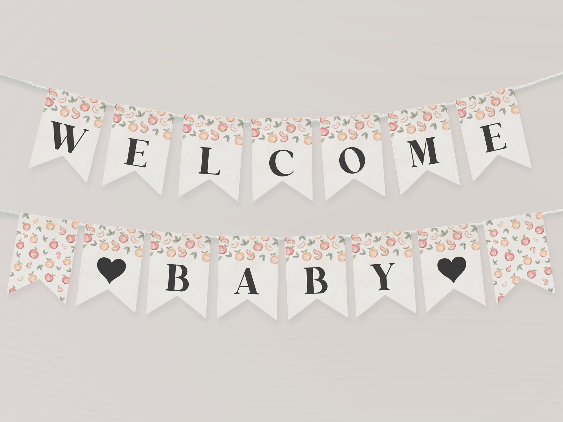 Sweet Peach is on the way peach baby shower banner, personalized banner little peach decor, baby shower for girl, spring summer baby shower