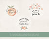 Sweet as a Peach Baby Shower or Birthday Cupcake Toppers Printable Template, spring or summer party, a little peach is on the way