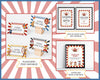 Circus Theme First Birthday Party Bundle Template, printable gender neutral carnival decor with circus animals, editable instant download