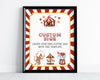 Circus Custom Sign Printable Party Decor Template, baby shower or birthday party, gender neutral carnival for boy, circus animal