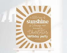  You are my Sunshine Birthday Welcome Sign Printable Template, sun birthday party gender neutral boho birthday rainbow birthday party girl