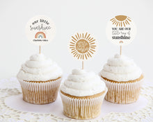  You are my Sunshine Cupcake Toppers Printable Template, gender neutral sun baby shower sunshine birthday party for girl boho cupcake toppers