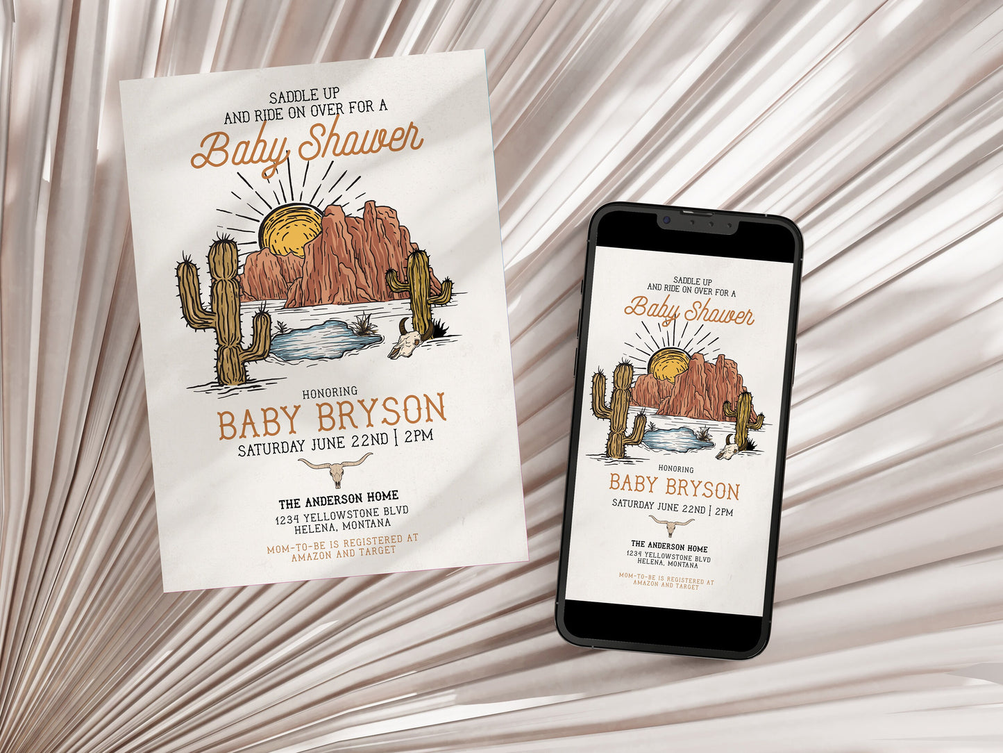 Wild West Baby Shower Invitation Bundle Instant Download, little cowboy invitation Texas rodeo baby shower for boy, southwestern baby shower