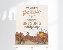  Wild West Birthday Party Welcome Sign Instant Download, little cowboy welcome rodeo birthday for boy, southwestern birthday template