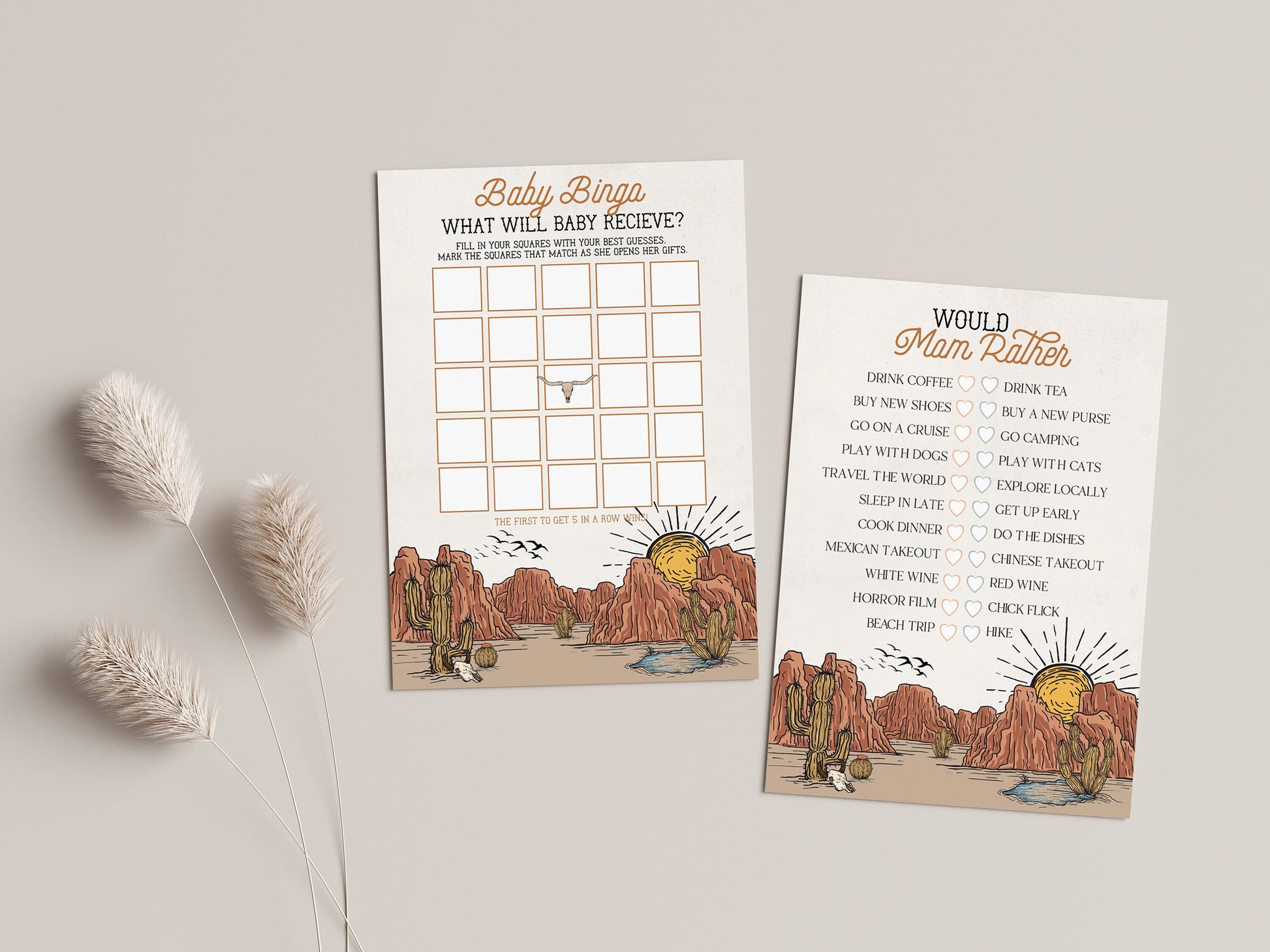 Wild West baby shower games bundle, western rodeo game package instant download, texas baby shower for boy, little cowboy shower