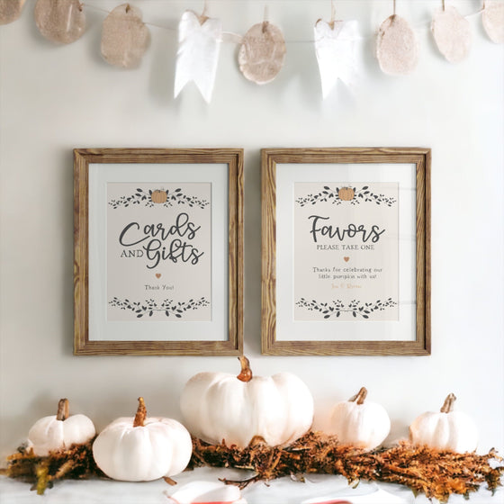 Little Pumpkin Signage Printable Cards and Gifts Sign and Favors Sign Party Decor, autumn, birthday party decor for fall baby shower sign