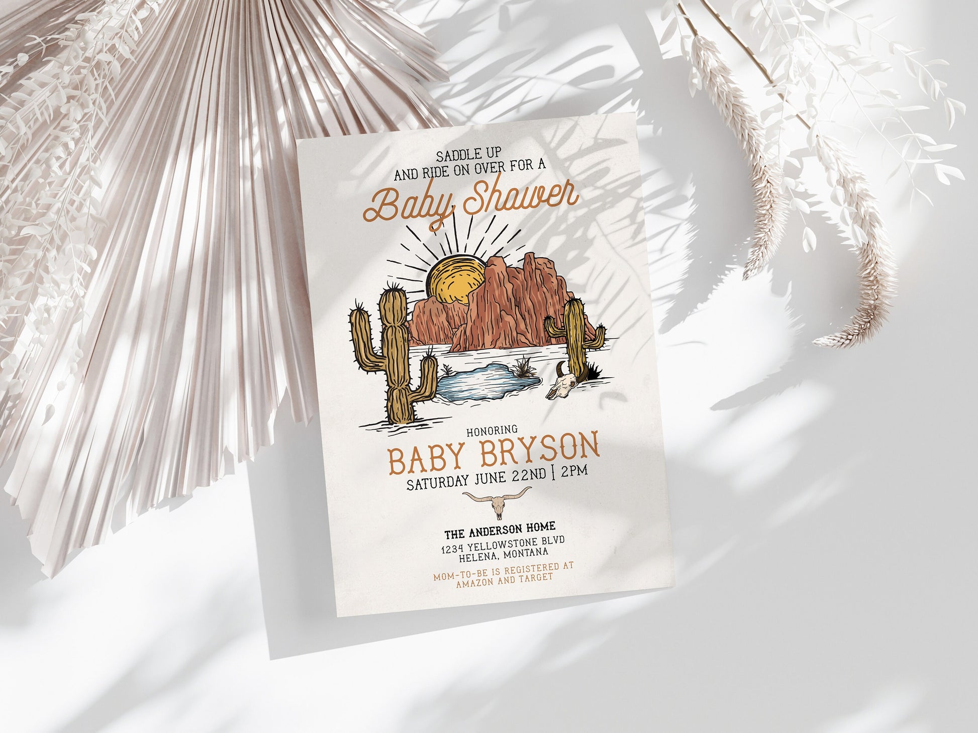 Wild West Baby Shower Invitation Bundle Instant Download, little cowboy invitation Texas rodeo baby shower for boy, southwestern baby shower