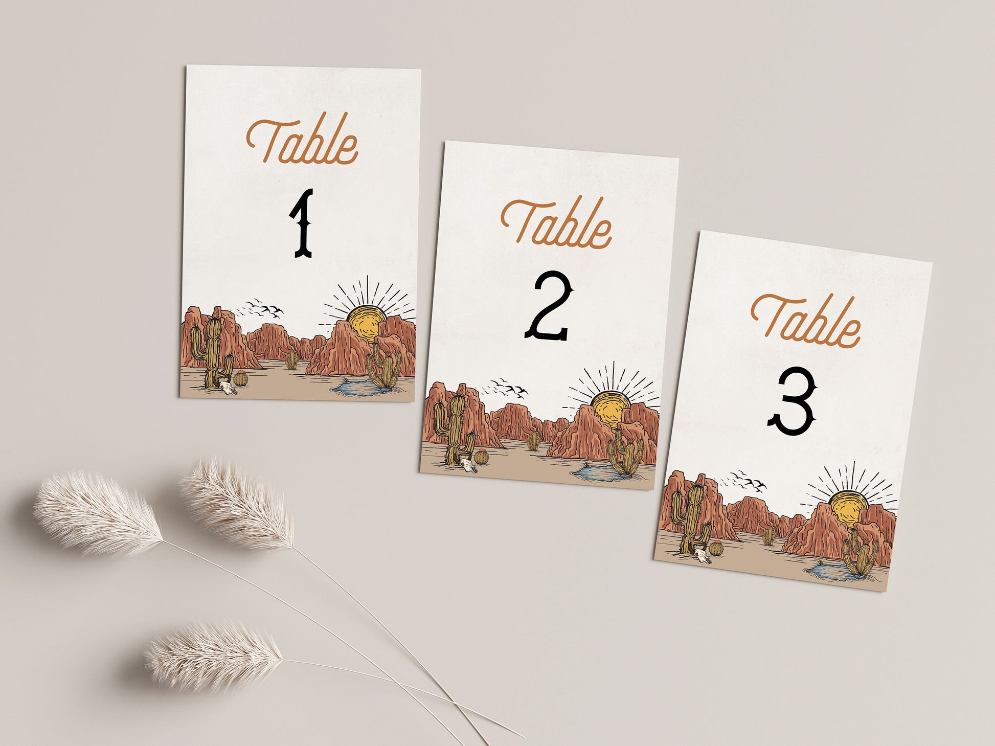 Wild West Party Table Number Printable Template, baby shower or birthday party, cowboy western rodeo instant download templat, table decor