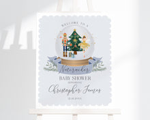  Blue Nutcracker Baby Shower Welcome Sign Template, instant download Christmas winter wonderland gender neutral baby shower for boy, ballet