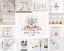  Pastel Pink Nutcracker Baby Shower Bundle Printable, instant download christmas winter wonderland girl baby shower sugar plum holiday shower