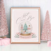 Pastel Pink Nutcracker Hot Cocoa Bar Sign Instant Download, birthday party or baby shower, Christmas ballet winter wonderland girl party