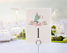  Pastel Pink Nutcracker Table Number Cards Printable Template, for baby shower or birthday party, instant download winter wonderland december