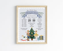  Blue Nutcracker First Year Milestone Sign instant download winter onederland gender neutral December birthday party for boy Christmas ballet