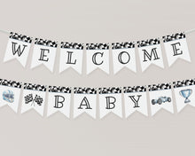  Blue Race Car Baby Shower Banner Printable Template, Race on Over Birthday for Boy, Our Little Racer is on the Way, Boy Baby Shower
