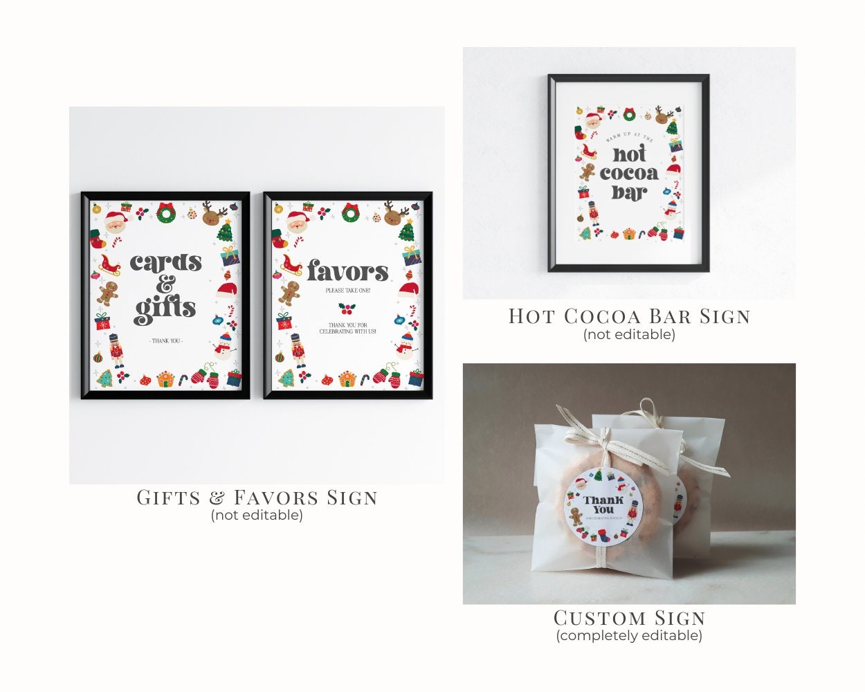 Oh What Fun it is to be One First Birthday Bundle Printable, template instant download Christmas gender neutral Winter 1st birthday party