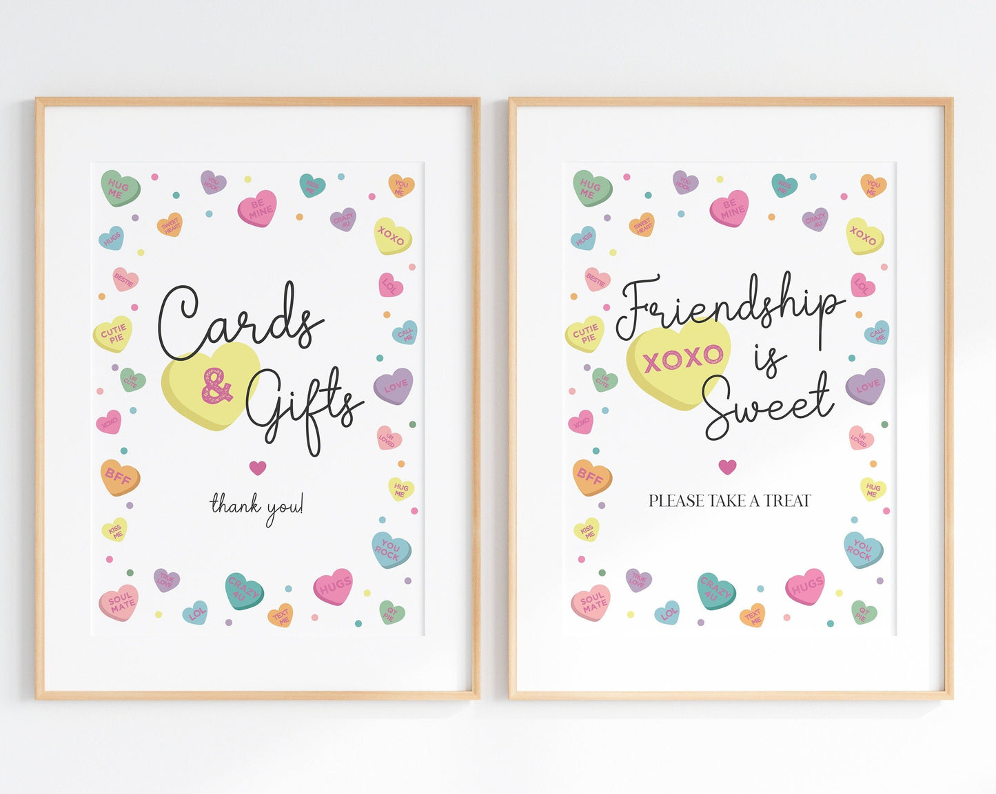 Little Sweetheart Candy Cards & Gifts Sign and Favors Sign Instant Download, February winter birthday or baby shower Little girl Valentine