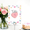 Little Sweetheart Candy Table Number Cards Printable Template for Baby Shower or Birthday Party, instant download February valentine banquet