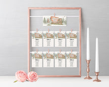  National Park Wedding Seating Chart Cards Printable Template, woodland seating cards, wedding escort cards, wedding seating plan sign