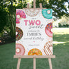Donut Sprinkles 2nd Birthday Welcome Sign Template, Two Sweet Donut 2nd Birthday for Girl, Sweet Celebration Sprinkled With Love Birthday