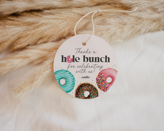 Donut Sprinkles Birthday or Baby Shower Favor Tags Instant Download, Donuts and Diapers Baby Sprinkle Sprinkled Donut Two Sweet One Birthday