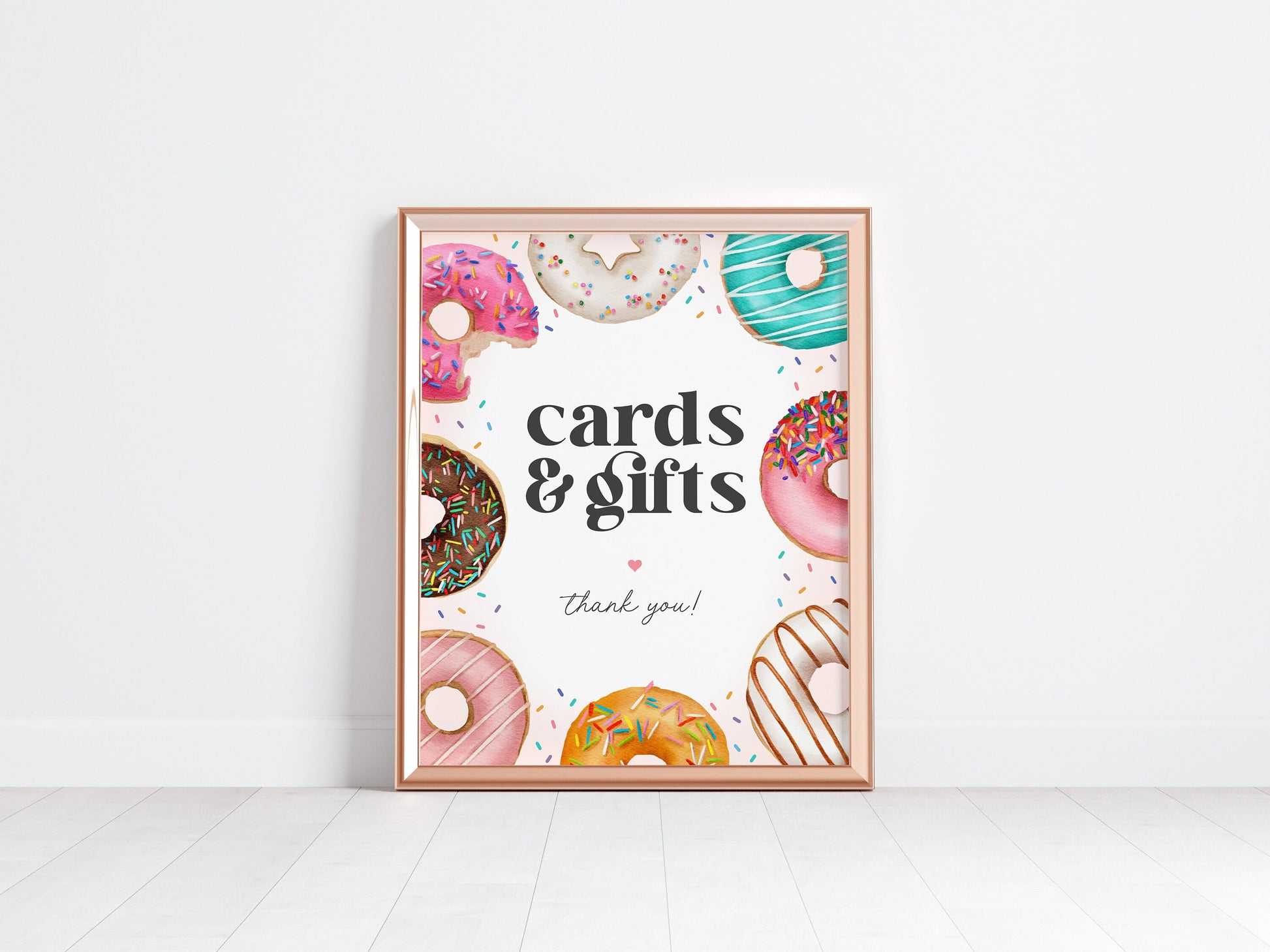 Donut Sprinkles Cards and Gifts Sign and Favors Sign Template Girl Baby Shower or Birthday, Donuts and Diapers Baby Sprinkle, Two Sweet One