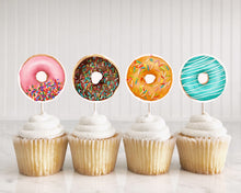  Donut Sprinkles Cupcake Toppers Printable for Baby Shower or Birthday, Sprinkled Donuts & Diapers Baby Sprinkle Two Sweet One Birthday Girl