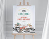Dirt Bike First Birthday Fast ONE Welcome Sign Printable Template, Little racer 1st birthday for boy, motor bike racing theme off-road bday